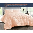 thumbnail image 2 of Super King Plus Comforter Pinch Peach 300 GSM Plush Siliconized Microfiber Fill Duvet Insert With 1000 Thread Count Egyptian Cotton Shell Fluffy Soft with Premium Piping & Matching Pillowcases, 2 of 8