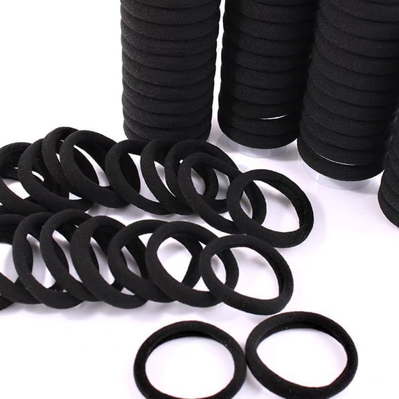 40 Pcs Black Hair Ties High Elasticity Durable Thickened Seamless No Snag Scrunchies for Women Hair Accessories