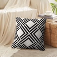 thumbnail image 4 of LALILO Throw Pillow Covers Lattice Modern Stylish With Monochrome Cushion Cover 18" x 18", 2 Pack, 4 of 6