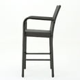 Clevertine Outdoor Wicker Barstools, Set of 4, Grey