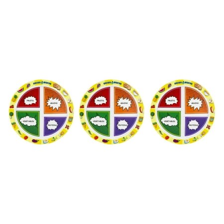 Fresh Baby 8 inch 4-Section MyPlate Comic Book Design - 3 PK, 3.0 PACK