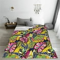 thumbnail image 5 of Sikiie Colrful Tropical Leaves Ultra-Soft Micro flannel Blanket Luxury All Seasons Warm Blanket for Bedding Sofa and Travel (4 sizes)-50"x40", 5 of 7