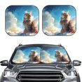 thumbnail image 2 of Saiise Blue Sky Winged Cat for Foldable Car Sun Shades (2-Pack) Offer Sun Protection with an Easy-fold Design for Convenient Windshield Shading-Medium, 2 of 6