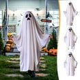 thumbnail image 1 of Fiudx Capa de Halloween, Diseño de Estampado de Fantasmas, Sombrero de Bruja con Lámina Metálica, Ideal para Fiestas de Disfraces, Decoración de Escenas, Uso Unisex, Adecuada para Adultos y Todas Las, 1 of 4