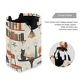 thumbnail image 3 of Yayeee Freestanding Laundry Hamper with Handle Collapsible Large Storage Basket for Clothes, Cats Reading Pattern, 3 of 7