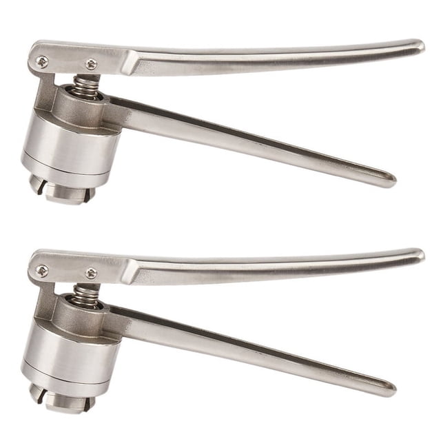 2X Engarzadora de Viales Manual de Acero Inoxidable Máquina de Sellado Manual para Prensar Tapas Abatibles de 20 mm para Tapas de Aluminio