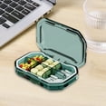 thumbnail image 6 of Airtight Pills Organizer, Portable Compact Pill Box for Travel Home, Gray Green Blue, 3.62x2.44x0.98in, Water & Dust Resistant, 6 of 8
