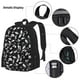 thumbnail image 3 of Balery Black White Leaves Mochila escolar 3 en 1 para niños: mochila resistente con lonchera térmica y estuche para lápices. Mochila escolar para niños y niñas., 3 of 7