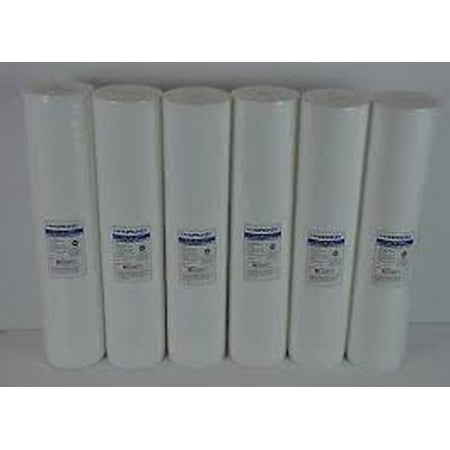 

6 x Compatible Pentek 155358-43 DGD-5005-20 Big Blue 20 x 4-1/2 50/5 Micron Sediment Melt Blown Filters Cartridges Dual Gradient Polypropylene by CFS