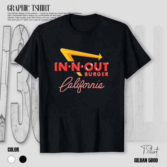 In N Out Burger Retro Fast Food Restaurant Humor Logo Tee Unisex T-Shirt V41467, up to size 5XL