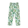 thumbnail image 6 of Uemuo Cactus Plants1 Pattern Men's Wide Leg Palazzo Lounge Pants with Pockets Light Weight Loose Comfy Casual Pajama Pants-XX-Large, 6 of 9