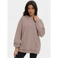 thumbnail image 5 of Women's Oversized Essentials Hoodies Sweatshirts Fall Long Sleeve Pullover Hoodie With Pocket, 5 of 6