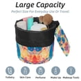 thumbnail image 2 of PhooArto Travel Cosmetic Bags Barrel Makeup Bag, Multifunctional Toiletry Bucket Bags Round Organizer Storage Pocket, Tie Dye Skull Pattern, 2 of 6