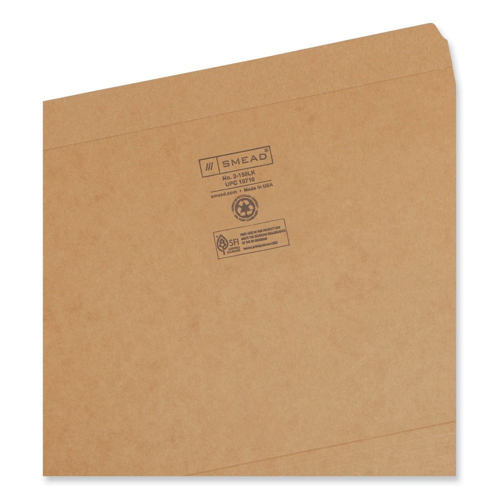 Smead File Folder, Reinforced Straight-Cut Tab, Letter Size, Kraft, 100 per Box (10710)