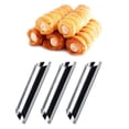 thumbnail image 3 of Vnanda 3Pcs Cannoli Tubes Molds,Stainless Steel Cream Horn Molds, Cannoli Tubes,Large Stainless Steel Cannoli Forms Non-Stick Cream Horn Danish Pastry Molds for Croissant Shell Cream Roll, 3 of 6
