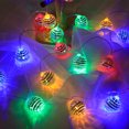 thumbnail image 3 of Cadena de luces LED con forma de bola de espejo, bola de discoteca, luces a batería, luces de colores luminosas, decoración de barra de KTV, cadena de luces, luz de ambiente, 3 of 6