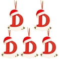 thumbnail image 2 of Agiferg Noël Petit Chapeau Rouge Lettre Pendentif DIY Nom Inscriptible 26 Lettre Pendentif 5PCS, 2 of 5