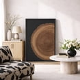 thumbnail image 2 of Framed Canvas Print Tree Ring Wall Art Rustic Nature Decorative for Living Room Bedroom - 24"x36" BLACK, 2 of 8