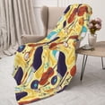 thumbnail image 3 of Gaeub Musical Instruments Print Flannel Throw Blanket, Home Fleece Throw Blanket for Couch or Bed,Decorative Blankets,Lightweight Fuzzy Flannel Blanket-80"x60", 3 of 6