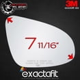 thumbnail image 5 of exactafit 8174R Passenger Side Mirror Glass Replacement Fits 2014-2019 Toyota Corolla Right Hand 3m Adhesives, 5 of 5