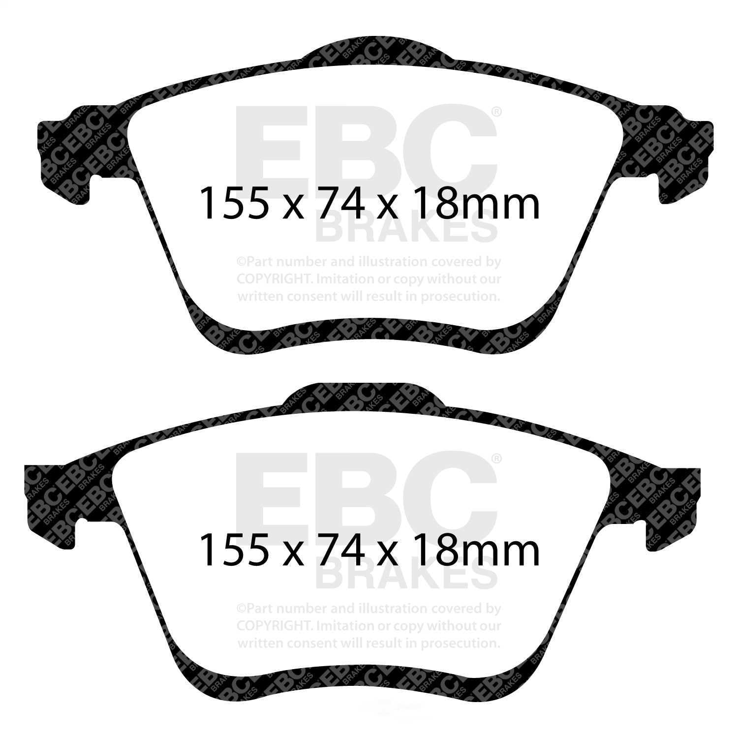 EBC Brakes Redstuff Premium Fast Street Pad For All Engine Sizes Fits select: 2006-2009 MAZDA 6