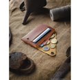 thumbnail image 4 of Minimalist Wallet/card Holder, Crazy Horse Leather Card Holder,brown, 4 of 5
