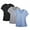 Black/Granite/Blue, variant on icyzone Workout Shirts Yoga Tops Activewear V-Neck T-Shirts for Women