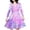 czb# Light Purple324, variant on Girls Floral Dress Summer Breathable Long Sleeve Ruffled Tiered High Waist Flutter Sleeves Crewneck Casual Summer Dresses For Toddler Youth Beach Holiday Flowy Outfits,Pink,6-7 Years