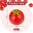 thumbnail image 2 of 60 piezas de mini tomates artificiales de 7 x 8 mm de plástico artificial realista, tomates de imitación, frutas, verduras artificiales, tomates, simulación de frutas, adornos para decoración del, 2 of 6