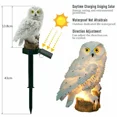 thumbnail image 4 of Garden Solar Light Outdoor Decor Resin Owl Solar LED Light with Stake Animal Waterproof Light for Flower Fence Lawn Decoration (Owl White 3pcs), 4 of 7