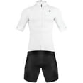 thumbnail image 1 of Zol Cycling Breathable Race Fit Jersey With Bib (White, Small), 1 of 2