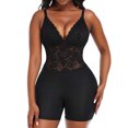 thumbnail image 2 of Elainilye Fashion Bodysuits for Women Tummy Control, Shaping Crotch Fit Lace Tight Strap Bodysuit Body Shaper,Black, 2 of 9