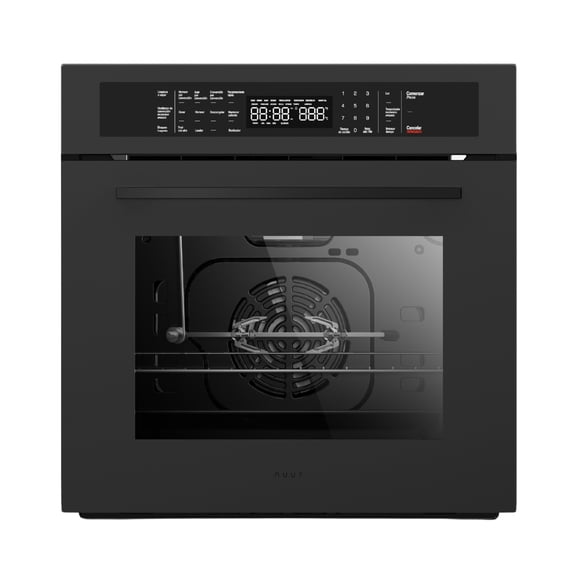 Nuur - Horno Empotrable de Gas LP 58 Litros con Air Fry, Conveccion, Rosticero (Rotisserie), Controles Digitales, Timer 9 Horas, Puerta Triple Vidrio, Child Lock, Negro Mate - HOHIB60MLP