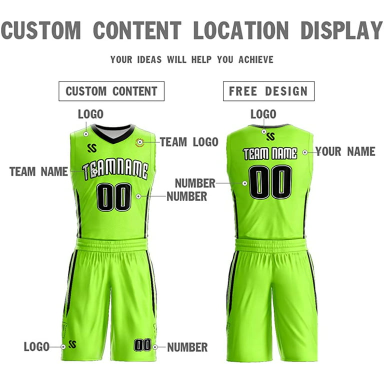 Sports Wear Team Name And Number Sublimation Printing Basketball Jerseys
