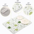 thumbnail image 4 of Leaves Flowers Floral Elements Absorbent Dry Mat for Dishes Small Size 16 x 18, Microfiber Dish Drying Pads Kitchen Counter Draining Pad, 4 of 6