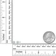 thumbnail image 4 of Gem Stone King 18K White Gold White Moissanite From Charles & Colvard 3-Prong Stud Earrings for Women Men (1.00 Cttw, Gemstone Birthstone, Round 5MM), 4 of 6