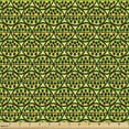 thumbnail image 2 of Ambesonne Abstract Art Fabric by the Yard Upholstery, Exotic Fruits Foliage, 3 Yards, Mustard and Emerald, 2 of 5
