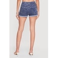 thumbnail image 4 of Women's WAX Acid Wash Denim Distressed Fixed Cuff Shorts, 4 of 4