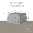 thumbnail image 3 of Maven Lane Henry Traditional Ottoman in Slate Fabric Upholstery, 3 of 6