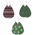 thumbnail image 1 of Christmas Faux Leather Earrings，Christmas Dangle Earrings, 1 of 5