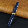 thumbnail image 4 of 18mm Navy Blue Leather Watch Band Alligator Watch Strap Gold Buckle Quick Release Replacement Strap Soft Handmade Wristband Stainless Steel Vintage Gift for Men Father's Day Dad Son Husband, 4 of 5