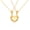 Both Gold, variant on 2 PC Set Heart Necklace - Trendy Heart necklace Gift for couples, Gift for BBF