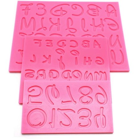 

3PCS Number and Alphabet Silicone Fondant Mold for Decorating Cake Cupcake Cookie Moulds