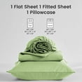 thumbnail image 5 of Sonive Bed Sheet Sets,Ultra Soft Breathable Luxury 3 Piece, (Sage green, Twin), 5 of 8