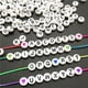 thumbnail image 2 of 100 Cuentas De Letras Acrílicas Redondas 26 Inglesas Pulsera Perlas Multicolor Melocotón En Forma De Corazón Para Bricolaje Collar Producción, 2 of 4