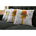 thumbnail image 2 of Ambesonne Ice Cream Throw Pillow Cover 4 Pack, Hello Summer, 18", Multicolor, 2 of 6
