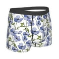 thumbnail image 3 of Naloa Blue Flax Flowers Print Mens Underwear - Boxers for Men, Classic Briefs for Men, 3 of 9