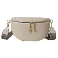 thumbnail image 1 of 012 Bolso Cintura Tejido Pu Moderno Y Versátil Bolso Cruzado Un Hombro (beige), 1 of 9
