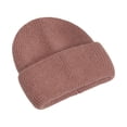 thumbnail image 1 of Gorro de punto de otoño Minnieouse Unisex para hombre y mujer Morado oscuro, 1 of 6