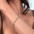 thumbnail image 5 of Gem Stone King 925 Sterling Silver Green Peridot and White Moissanite Tennis Bracelet for Women (6.91 Cttw, Gemstone Birthstone, Oval 6X4MM, 7.5 inch), 5 of 5
